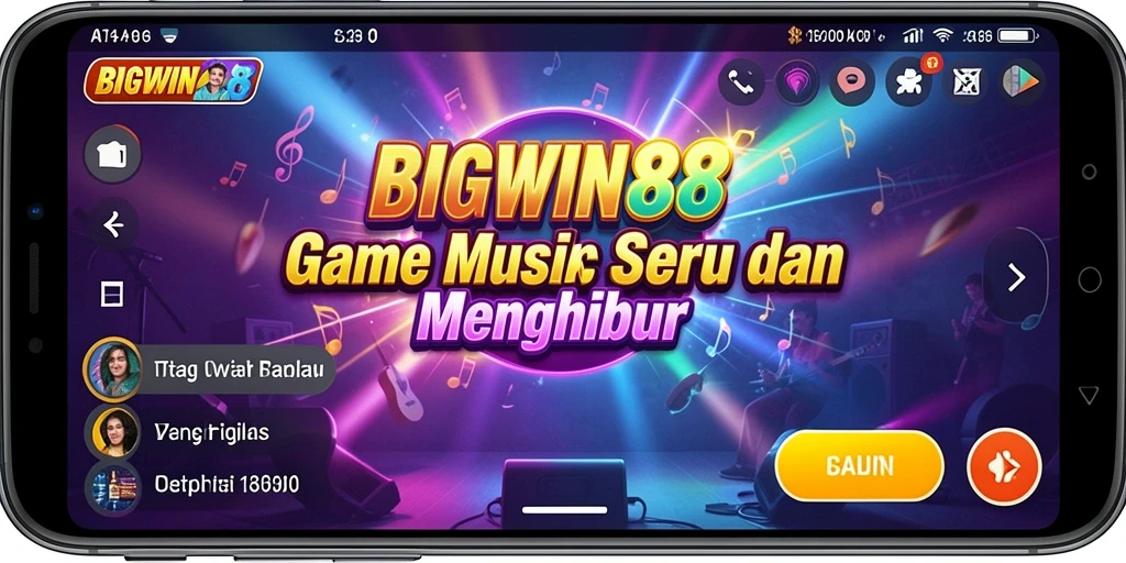 Tampilan gameplay seru dari BIGWIN88 dengan irama musik yang menggugah semangat.