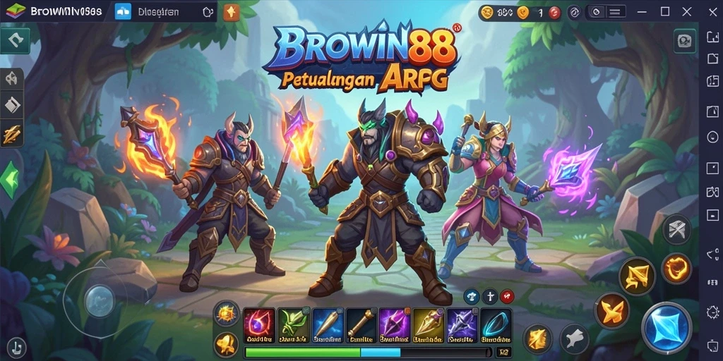 Gameplay seru BROWIN88 dalam petualangan ARPG yang mendebarkan.