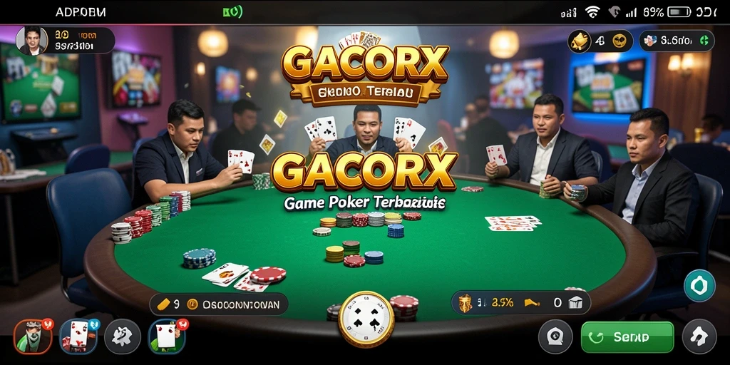Gameplay GACORX yang menarik dan kompetitif dalam poker.