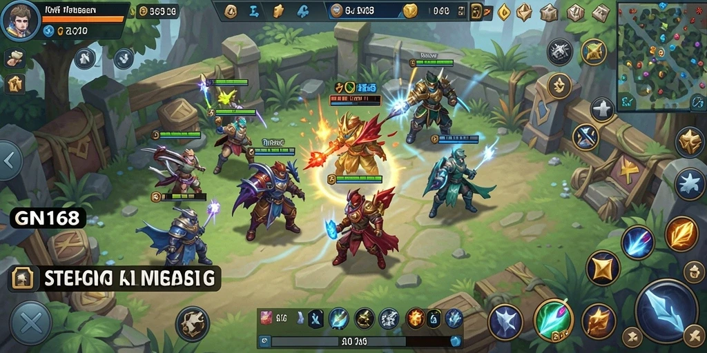 Tampilan menarik dari gameplay SLG dalam GN168.