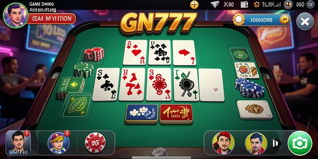Tampilan gameplay seru dari GN777 saat bermain Domino.