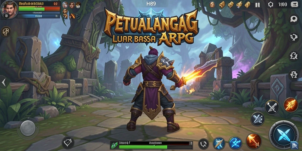 Tampilan gameplay ARPG yang menegangkan dan penuh aksi.
