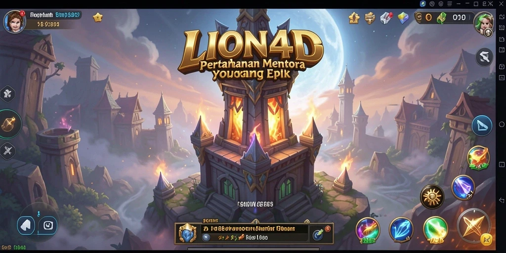 Gameplay menarik dari LION4D Tower Defense dengan menara epik.