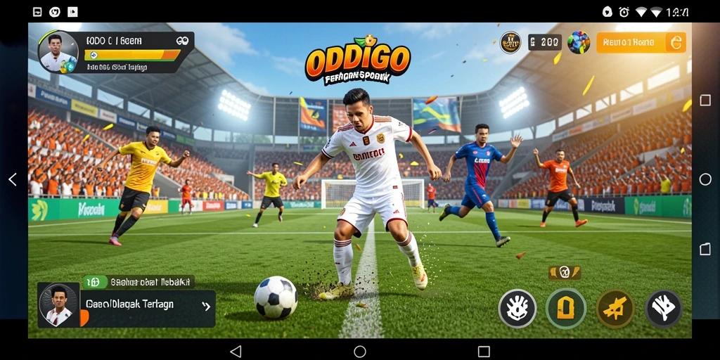 Screenshot ODDIGO menampilkan gameplay olahraga yang seru dan interaktif.