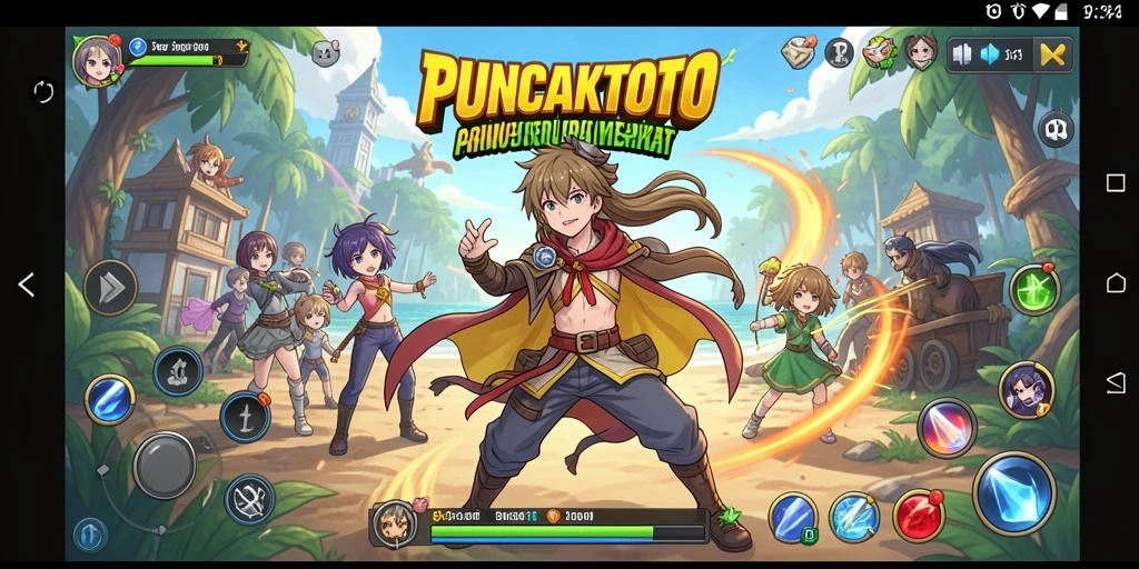 Tampilan gameplay seru di dunia Anime yang memikat.
