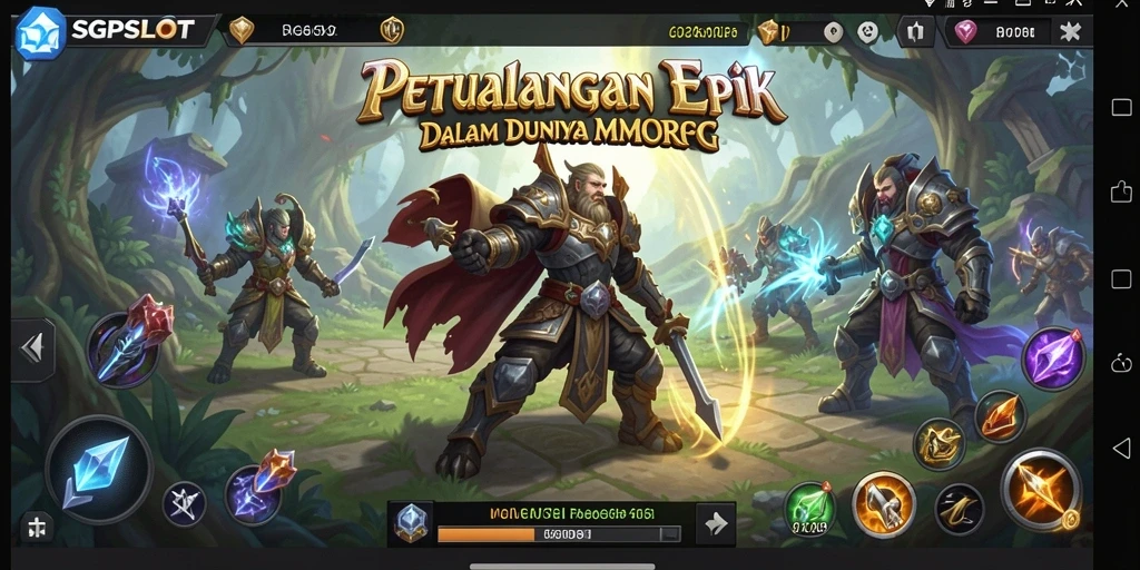 Tampilan mendebarkan dari gameplay SGPSLOT di dunia MMORPG.