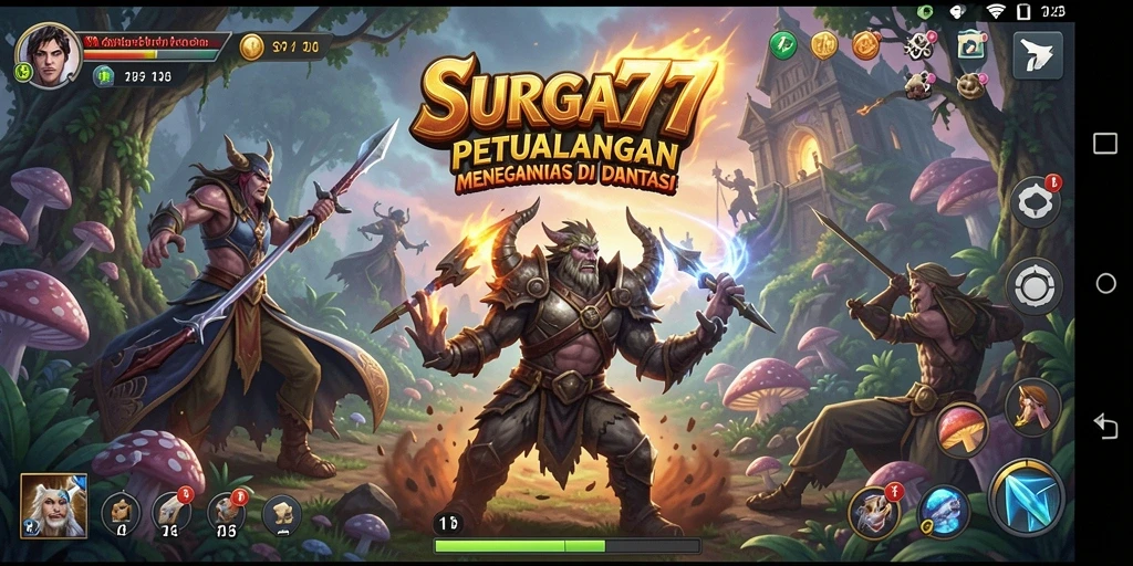 Tangkapan layar gameplay <strong>SURGA77</strong> menunjukkan aksi petualangan yang mendebarkan.