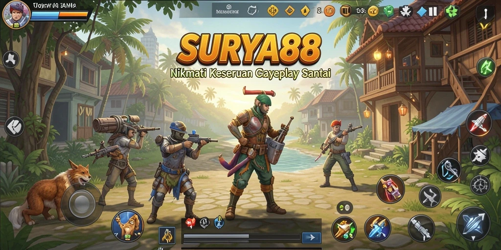 Tampilan gameplay <strong>SURYA88</strong> yang penuh warna dan menarik.