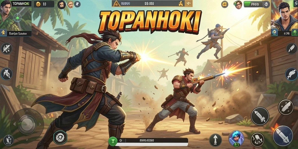 Gameplay intens Battle Royale dengan aksi mendebarkan.