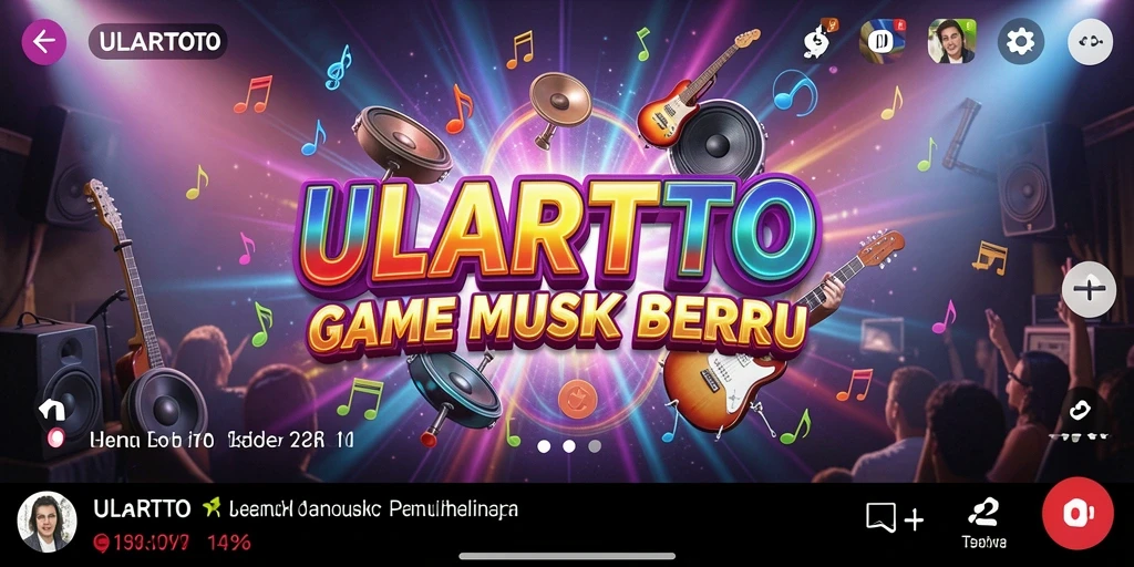 Gameplay ULARTOTO yang seru dan penuh warna saat bermain musik.