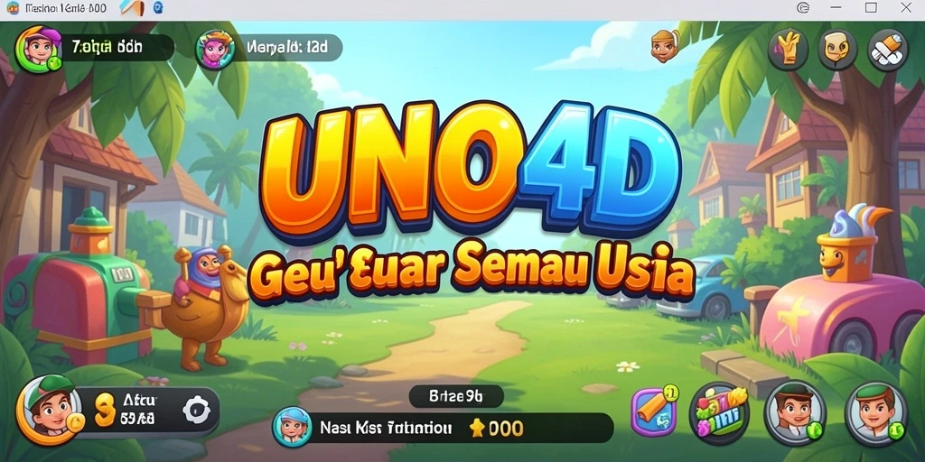 Tangkapan layar UNO4D yang menunjukkan keseruan gameplay kasual.