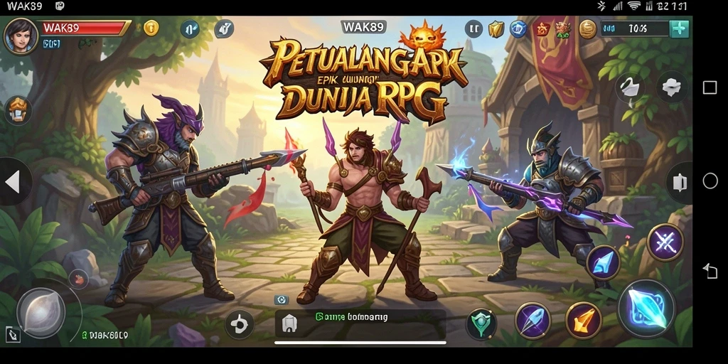 Tangkapan layar dari gameplay menarik dan penuh aksi dalam WAK89.