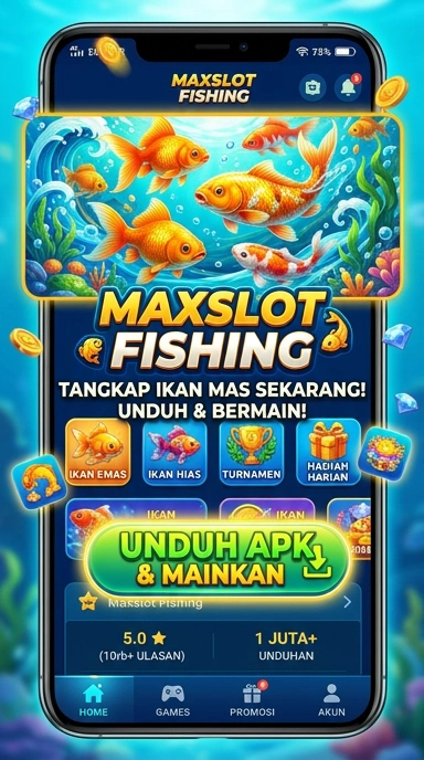 Screenshot aplikasi maxslot menunjukkan berbagai pilihan aplikasi.